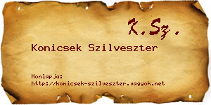 Konicsek Szilveszter névjegykártya
