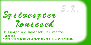 szilveszter konicsek business card